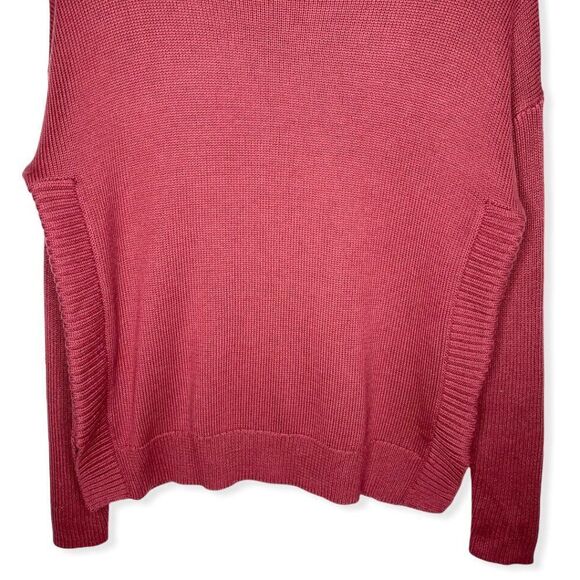 TAHARI Mock Neck Contrast Knit Sweater  - Picture 3 of 9